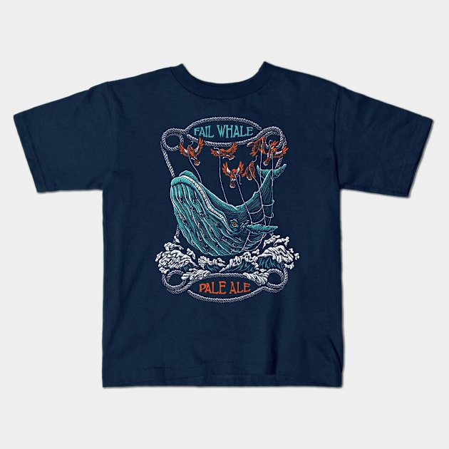 Fail Whale Pale Ale Kids T-Shirt by ianleino